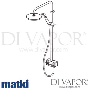 Matki EX917/cO Elixir Classic Exposed Mixer with Curved Wall Assembly Spare Parts